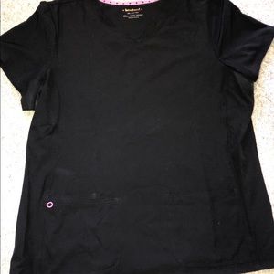 Heartsoul Black Scrub Top